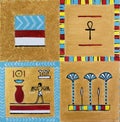 Ancient Egypt inspired sacred graphic art Royalty Free Stock Photo