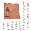 Ancient Egypt papyrus part or stone column
