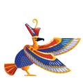 Ancient Egypt sacred bird falcon illustration