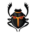 Ancient Egypt scarab beetle cartoon illustration