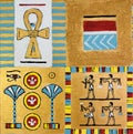 Ancient Egypt stylized abstract art