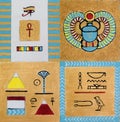 Ancient Egypt symbols abstract illustration Royalty Free Stock Photo
