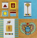 Ancient Egypt symbols abstract illustration