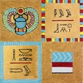 Ancient Egypt symbols abstract illustration. Royalty Free Stock Photo