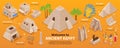 Ancient egypt tourists attractions landmarks culture historic sites pharaoh pyramids gods mummies isometric infographics