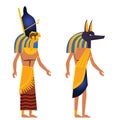 Ancient Egypt wall art or mural cartoon vector