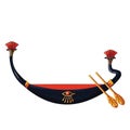 Ancient Egypt wooden boat for sun god trip