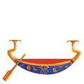 Ancient Egypt wooden boat for sun god trip