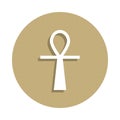 Ancient Egyptian Ankh sign icon in badge style. One of religion symbol collection icon can be used for UI, UX Royalty Free Stock Photo