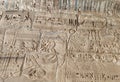 Ancient Egyptian art of hieroglyphs carving on stone Royalty Free Stock Photo