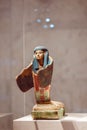 Ancient Egyptian artifact sculpture on display in a museum, in Cairo