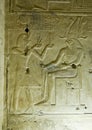 Ancient Egyptian carving, Seti and Horus