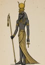 Thoth God of Wisdom Full Body Illustration Ancient Egyptian deity knowledge writing magic moon judgment Symbolizing wisdom Royalty Free Stock Photo