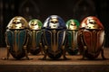 Ancient Egyptian depictions of sacred scarabs octa