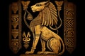 Ancient Egyptian emblem and lone representation of the god Sekhmet.