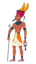 Flat ancient Egyptian god Amun