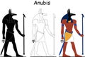 Ancient Egyptian god - Anubis Royalty Free Stock Photo