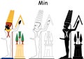 Ancient Egyptian god - Min Royalty Free Stock Photo