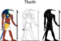 Ancient Egyptian god - Thoth Royalty Free Stock Photo