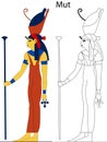 Ancient Egyptian goddess - Mut Royalty Free Stock Photo