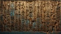 Ancient Egyptian Hieroglyphs Carved in Stone Relief Royalty Free Stock Photo