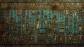 Ancient Egyptian Hieroglyphs Carved in Stone Relief Royalty Free Stock Photo