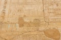 Ancient egyptian hieroglyphs on wall in Karnak Temple Complex in Luxor, Egypt Royalty Free Stock Photo