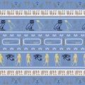 Ancient egyptian motifs seamless pattern. Ethnic hieroglyph symbols fabric print. Royalty Free Stock Photo