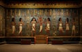 Ancient Egyptian mural. Depicting scenes from the life of the ancient Egyptians. Ancient culture and mythology. Egyptian Royalty Free Stock Photo