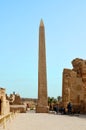 Ancient Egyptian Obelisk at Karnak Temple Royalty Free Stock Photo