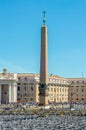 Ancient Egyptian obelisk in St. Peter`s Square in Vatican city in Rome, Italy Royalty Free Stock Photo