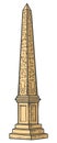 Ancient egyptian obelisk - vector illustration