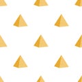 Ancient egyptian pyramid seamless pattern. Old architecture. Cartoon flat style Royalty Free Stock Photo