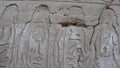 An ancient Egyptian relief at the Temple of Kom Ombo Royalty Free Stock Photo