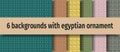 Ancient egyptian seamless backgrounds