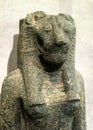Ancient Egyptian statue of goddess Sekhmet with head of lion