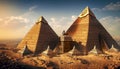 Ancient Steampunk Egypt Pyramid, background, Egyptian City
