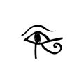 Ancient egyptian symbol of the eyes. Left eye of Horus Royalty Free Stock Photo