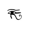 Ancient egyptian symbol of the eyes. Left eye of Horus Royalty Free Stock Photo