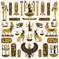 Ancient Egyptian symbols Royalty Free Stock Photo