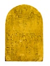 Ancient egyptian tablet with hieroglyphs and human figures Royalty Free Stock Photo