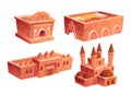 Ancient Egyptian vector building set with palace