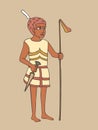 Ancient egyptian war commander cartoon