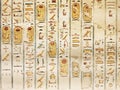 Ancient Egyptian writing, hieroglyphs, wall inscriptions