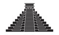 Ancient el Castillo pyramid flat icon for apps and websites