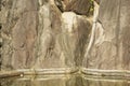 Ancient elephants pond carving in Isurumuniya rock temple in Anuradhapura, Sri Lanka. Royalty Free Stock Photo