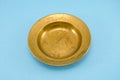 Ancient and empty brass plate Royalty Free Stock Photo