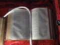 ancient English Bible book in Stonehaven