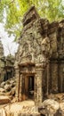 Ancient entrance, Ta Prohm temple, Angkor Thom, Siem Reap, Cambodia.