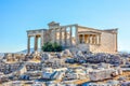 Ancient Erechtheion temple in Athens, Greece Royalty Free Stock Photo